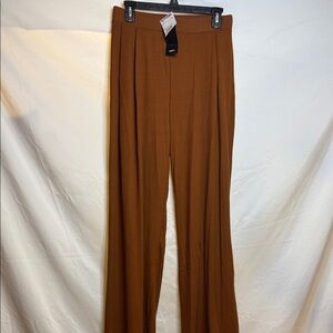 Elegant Wide Leg Tan Pants